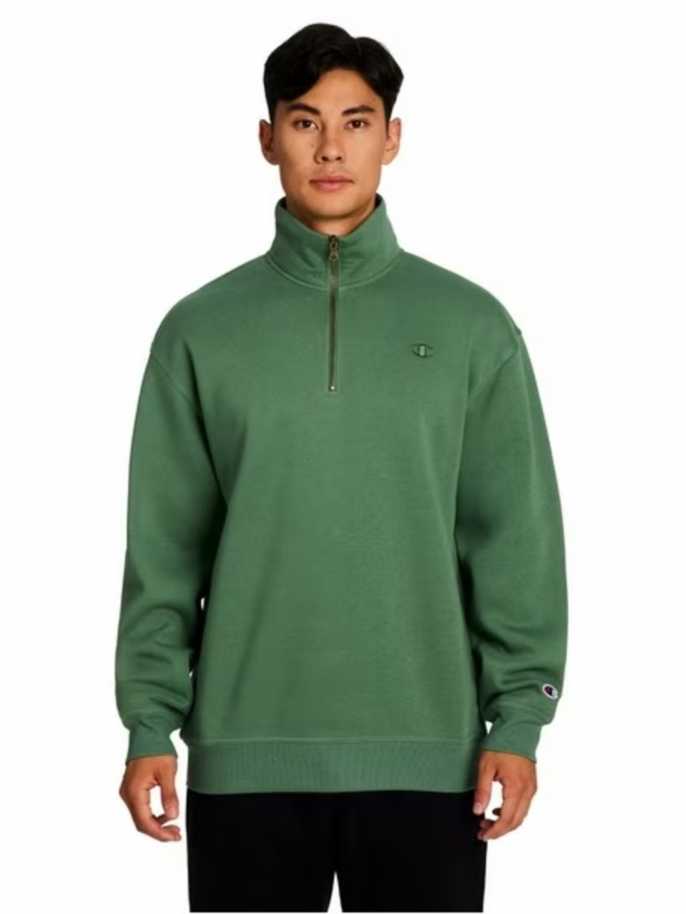 Champion Men's Green Quarter Zip